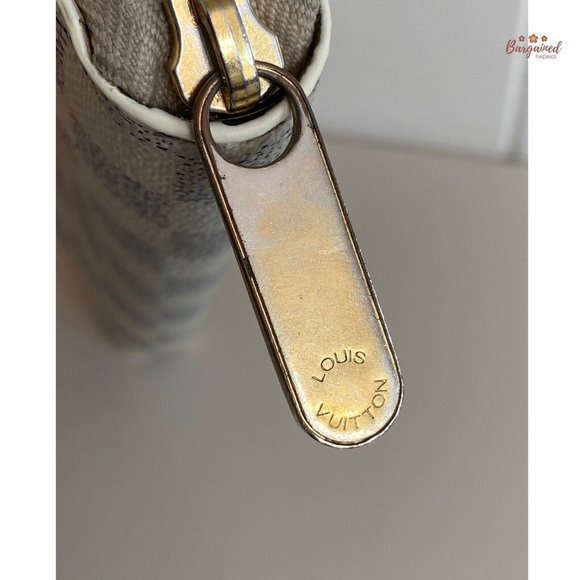 Authentic Louis Vuitton Damier Azur Canvas Leather Zippy Organizer Wallet CA3009 - Picture 7 of 14